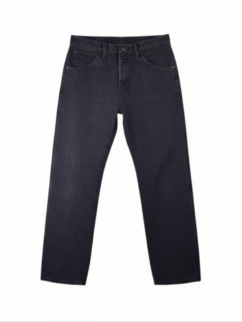 Rustler Mens Regular Fit Black Denim Straight Leg Workwear Jeans 34x30